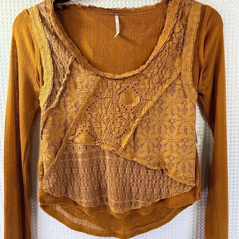 Free People Taylor Layered Look Top in Cathay Spice